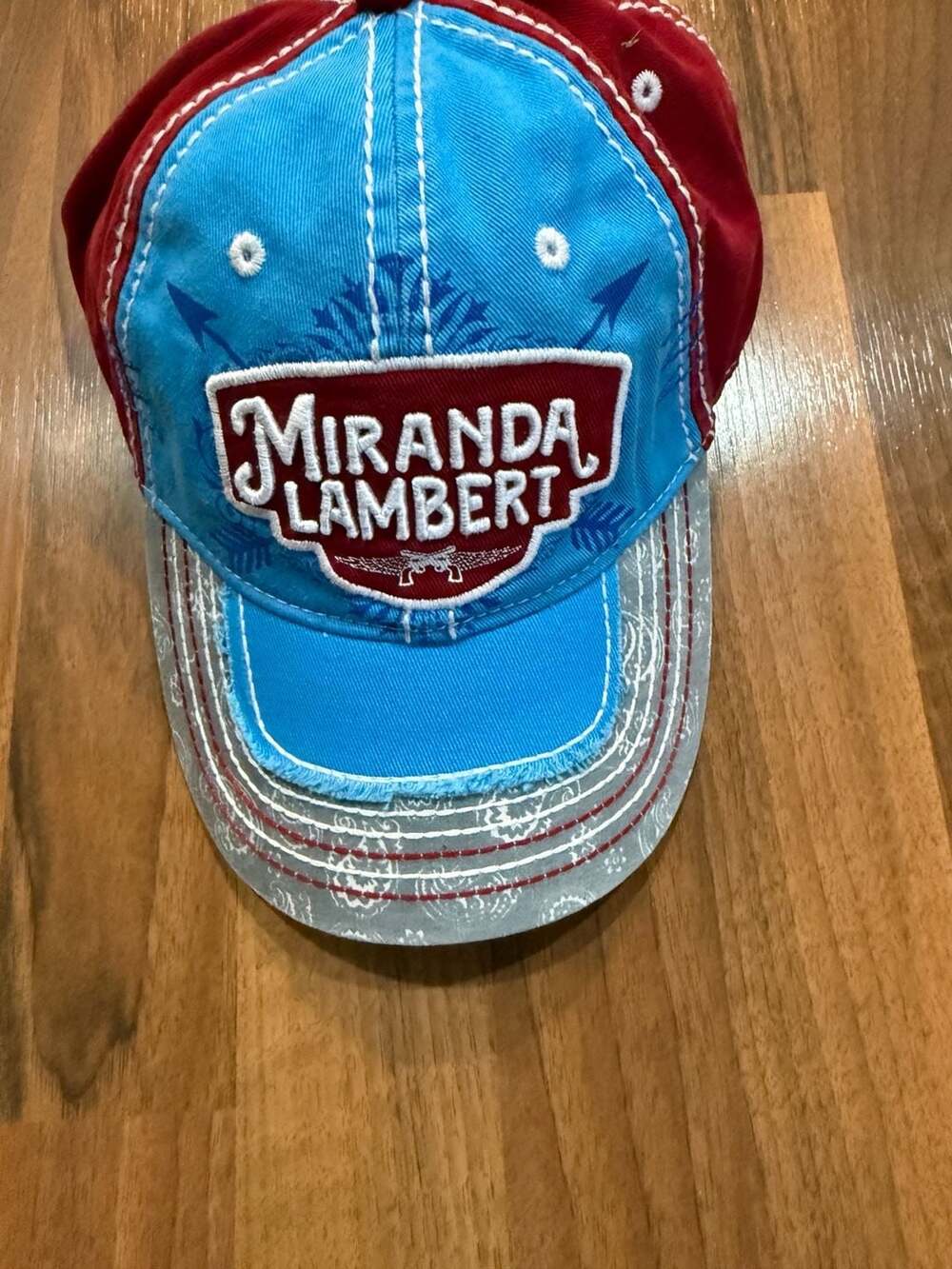 Miranda Lambert Distressed Live Tour Red Mesh Snapback Hat Trucker